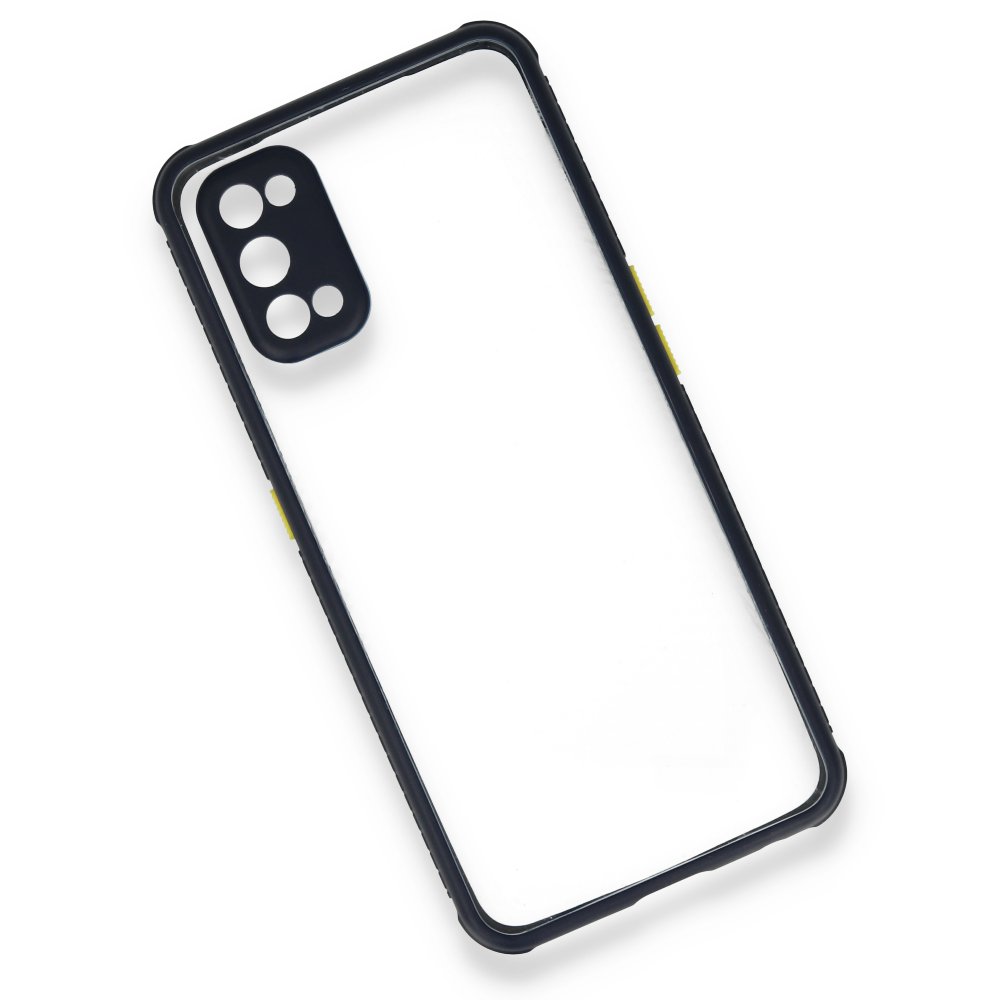 Realme 7 Pro Kılıf Miami Şeffaf Silikon - Lacivert  Realme 7 Pro Kılıf Miami Şeffaf Silikon - Lacivert