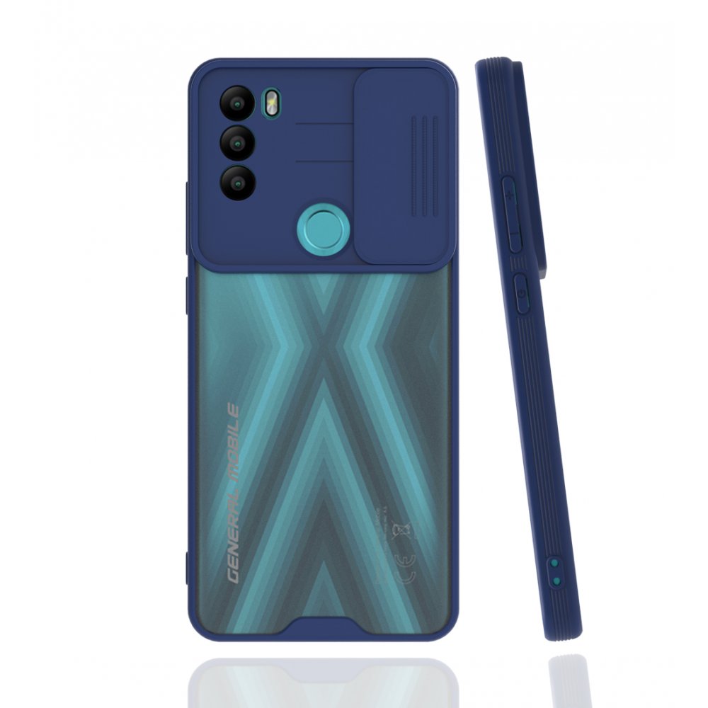  General Mobile GM 21 Plus Kılıf Platin Kamera Koruma Silikon - Lacivert