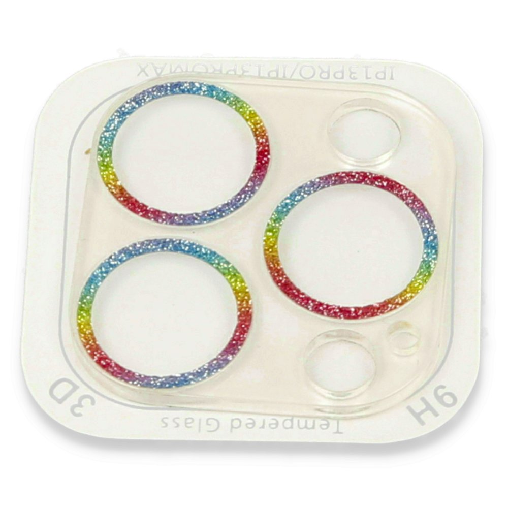  iPhone 13 Pro Max Shine Kamera Lens Koruma Cam - Rainbow