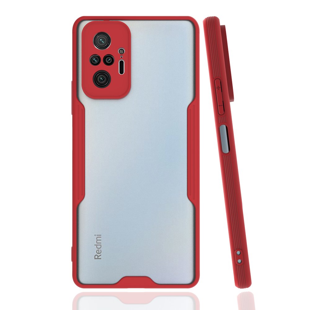 Redmi Note 10 Pro Kılıf Platin Silikon - Kırmızı
