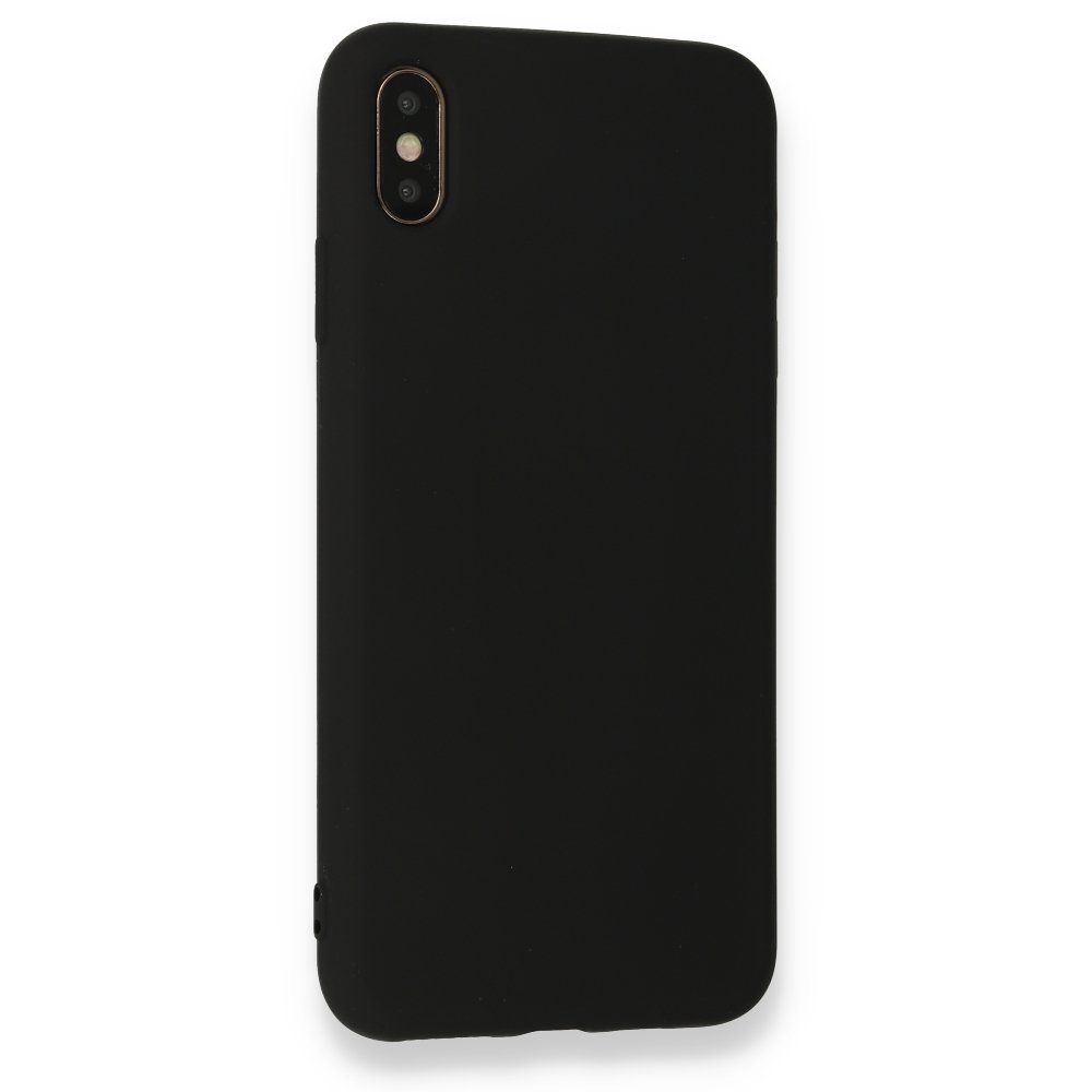  iPhone XS Max Kılıf Nano içi Kadife Silikon - Siyah