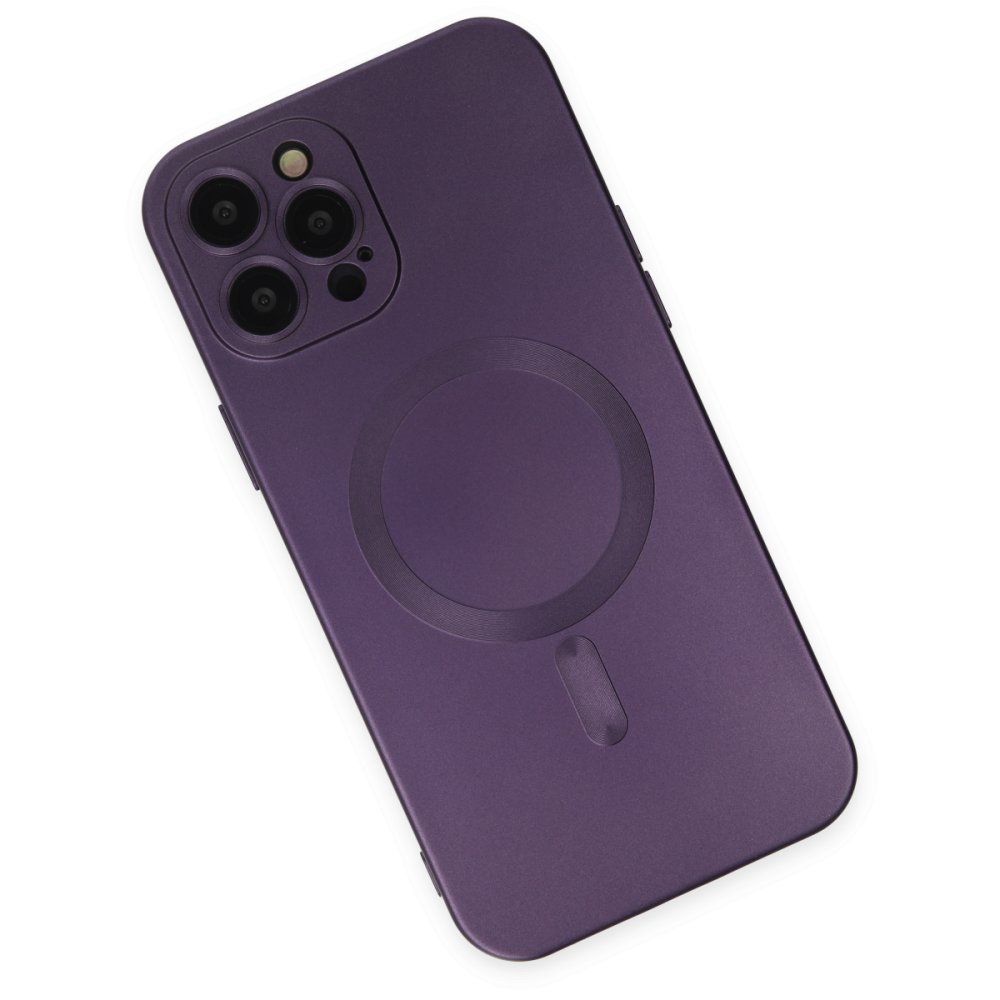  iPhone 12 Pro Max Kılıf Moshi Lens Magneticsafe Silikon - Mor