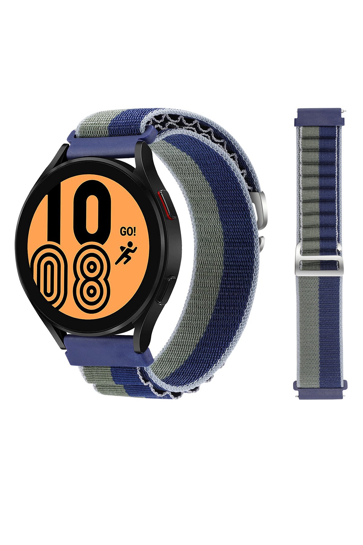 Watch 20mm KR410 Kumaş Kordon - Lacivert-Yeşil Watch 20mm KR410 Kumaş Kordon - Lacivert-Yeşil