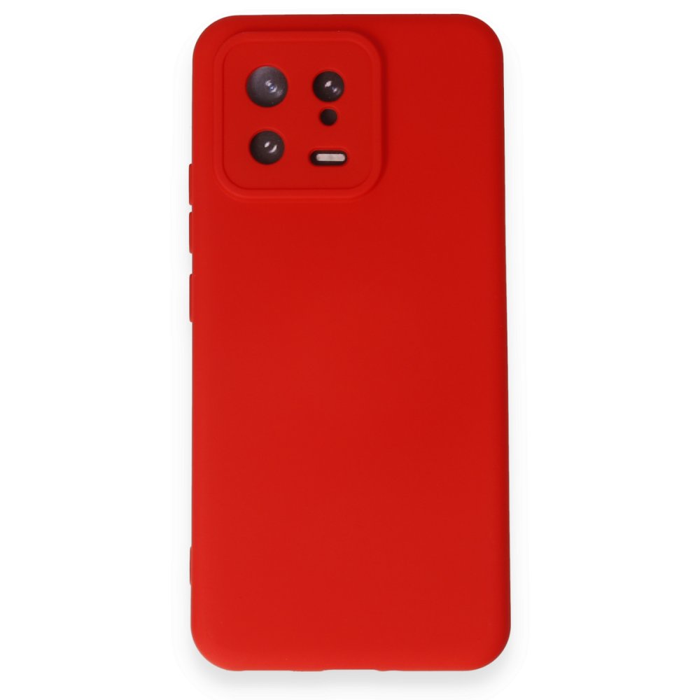 Xiaomi Mi 13 Kılıf Nano içi Kadife Silikon - Kırmızı Xiaomi Mi 13 Kılıf Nano içi Kadife Silikon - Kırmızı
