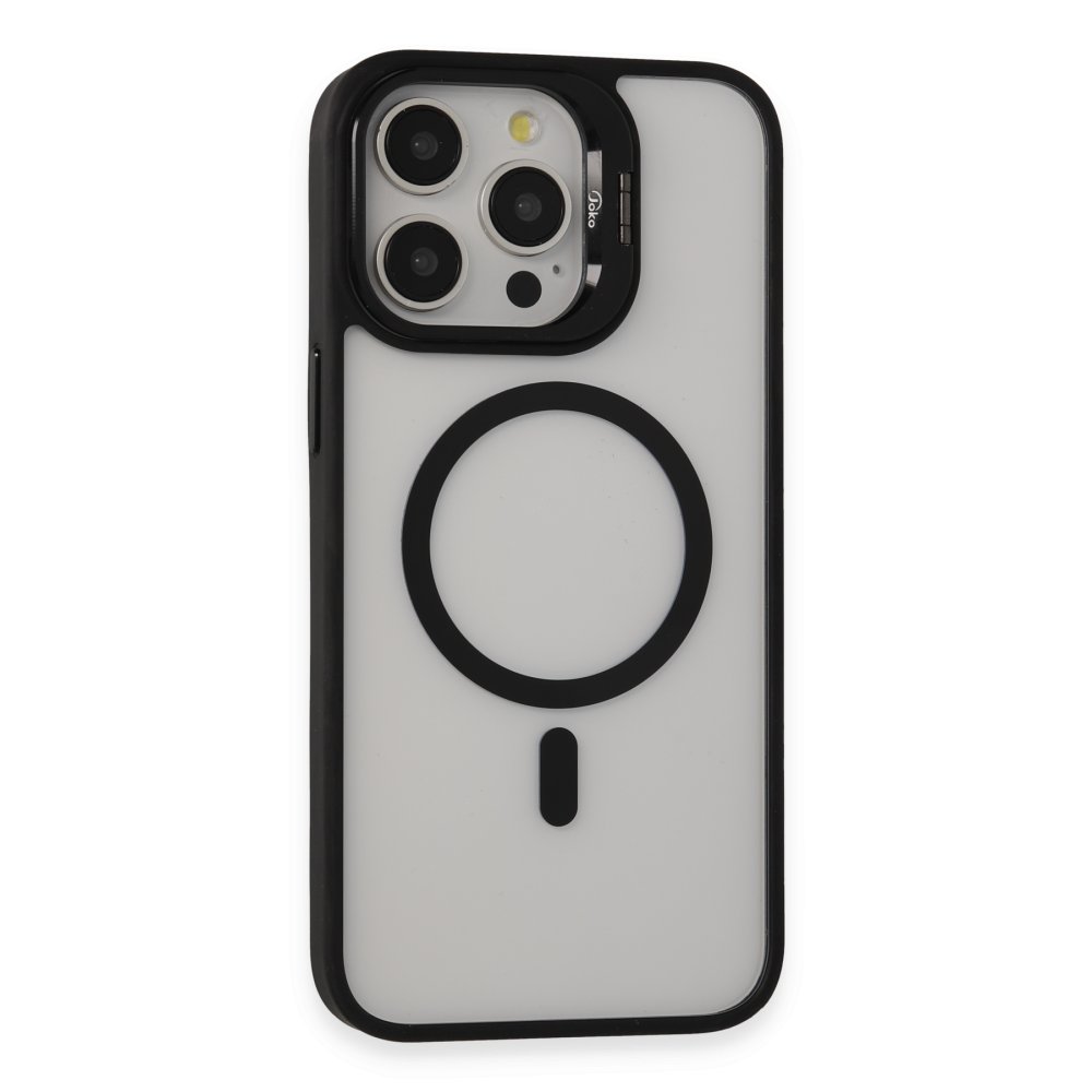 Joko iPhone 15 Pro Max Kılıf Roblox Lens Magsafe Standlı Kapak - Siyah