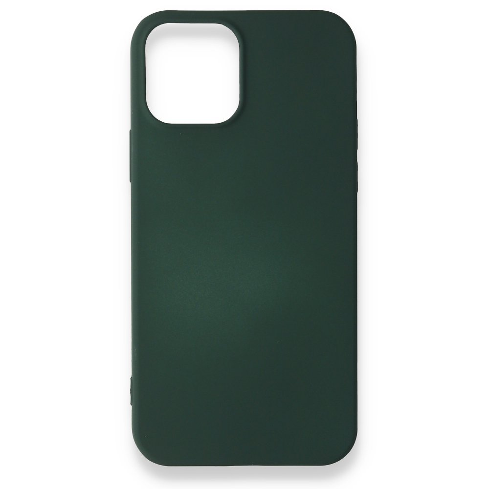  iPhone 12 Mini Kılıf First Silikon - Koyu Yeşil
