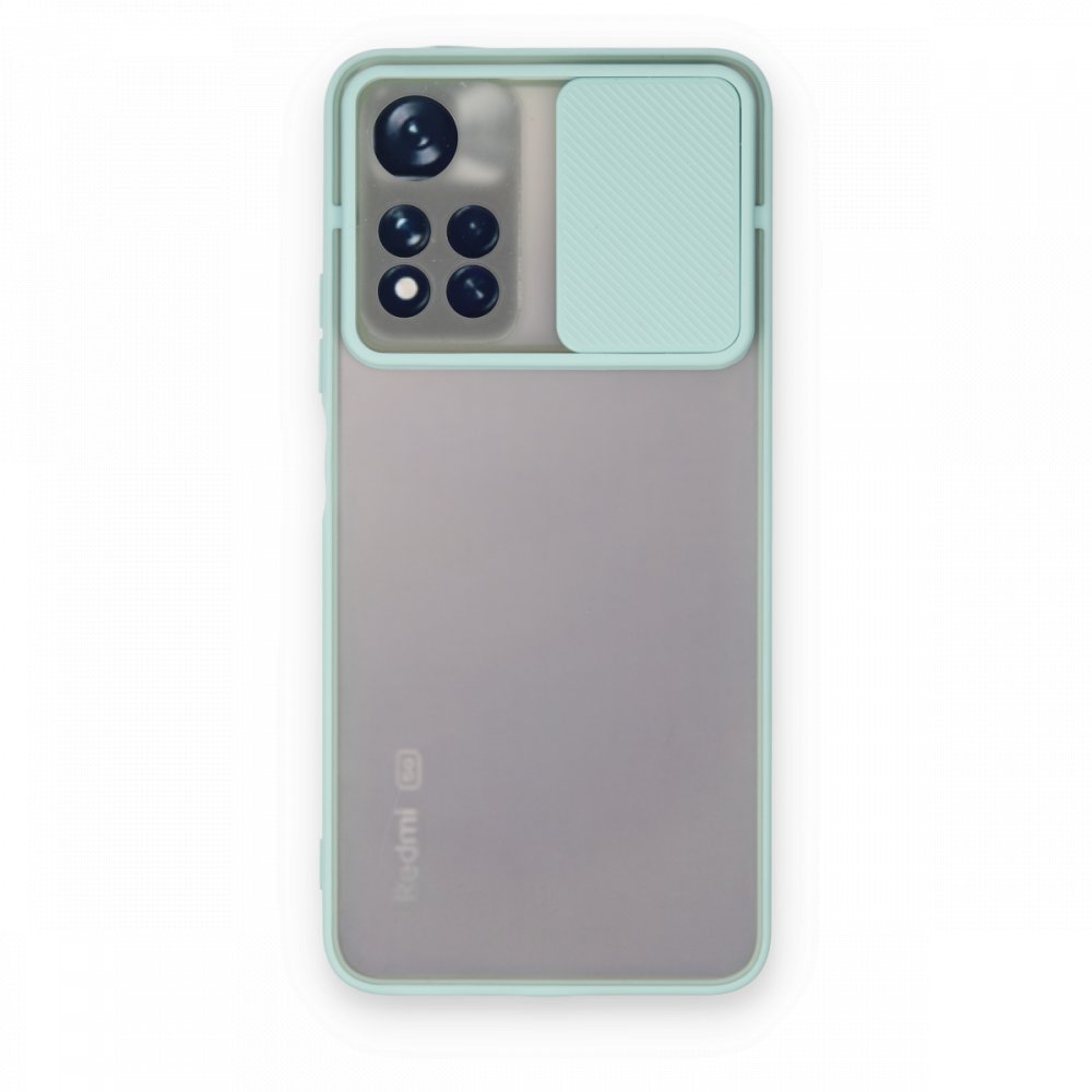  Xiaomi Poco M4 Pro 5G Kılıf Palm Buzlu Kamera Sürgülü Silikon - Turkuaz