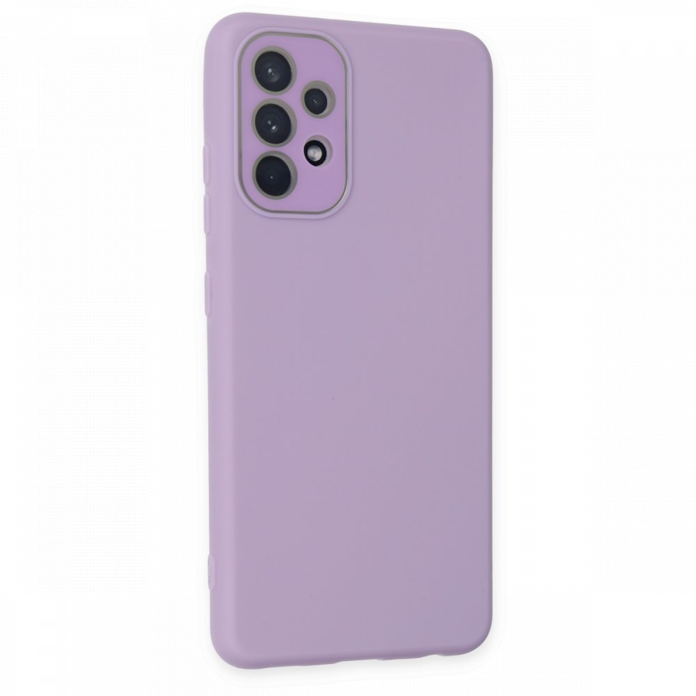  Samsung Galaxy A33 5G Kılıf Lansman Glass Kapak - Lila