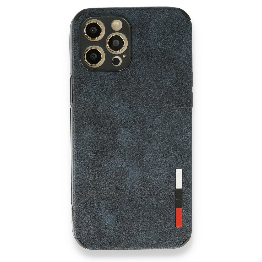  iPhone 12 Pro Max Kılıf Loop Deri Silikon - Lacivert