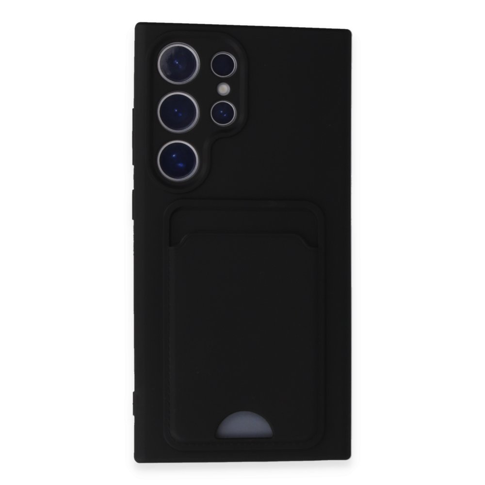  Samsung Galaxy S24 Ultra Kılıf Kelvin Kartvizitli Silikon - Siyah