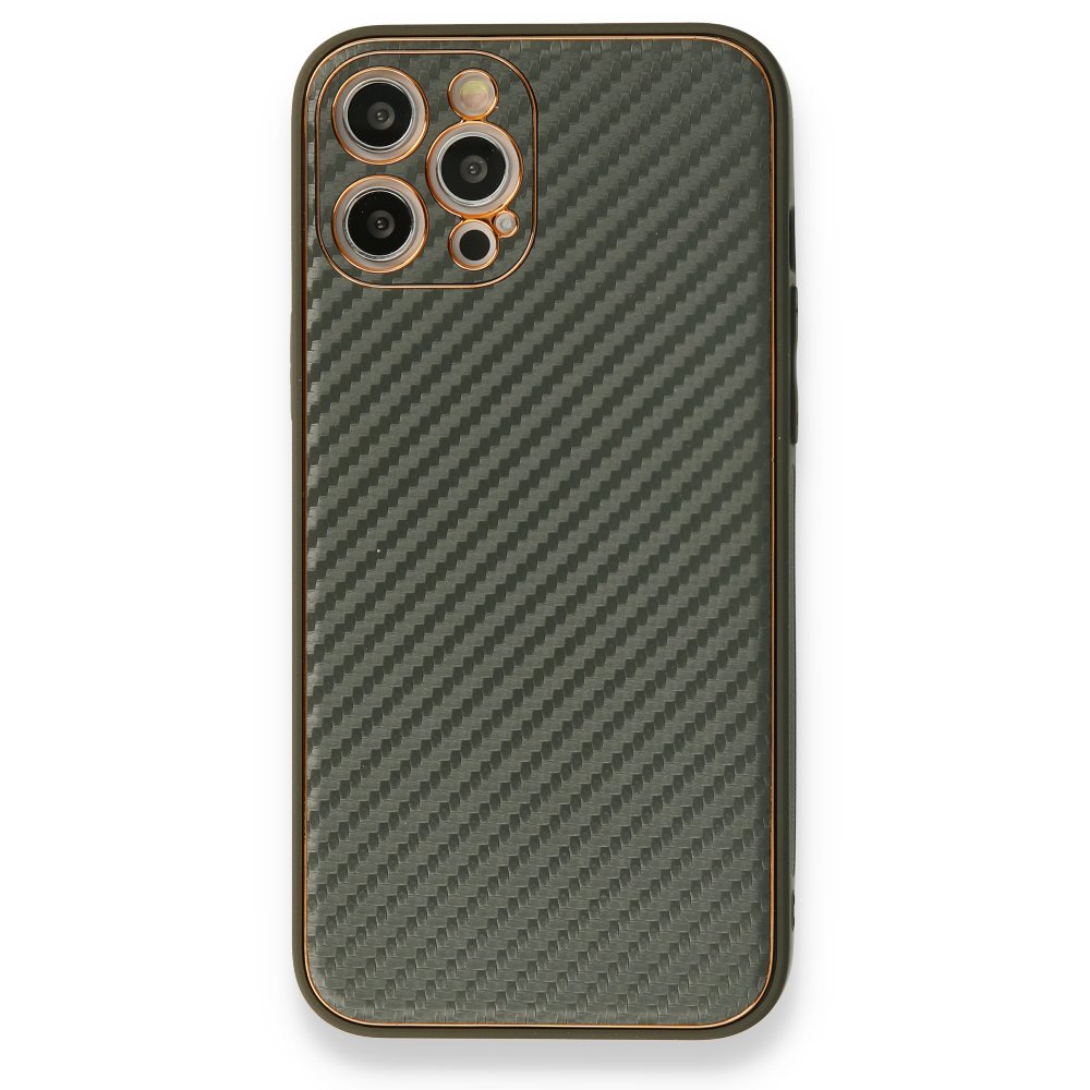  iPhone 12 Pro Max Kılıf Coco Karbon Silikon - Füme