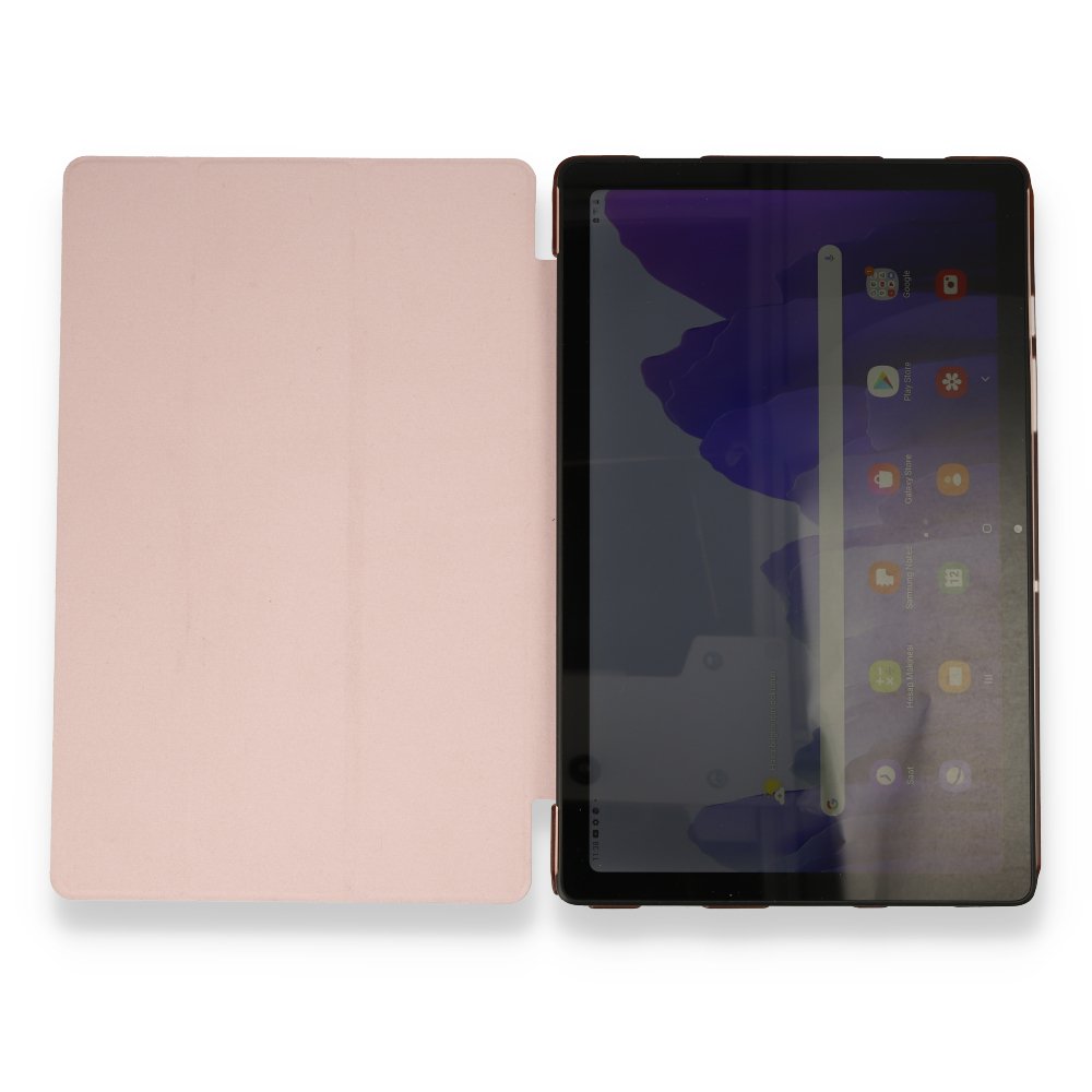  Samsung Galaxy T970 Tab S7 Plus 12.4 Kılıf Tablet Smart Kılıf - Rose Gold