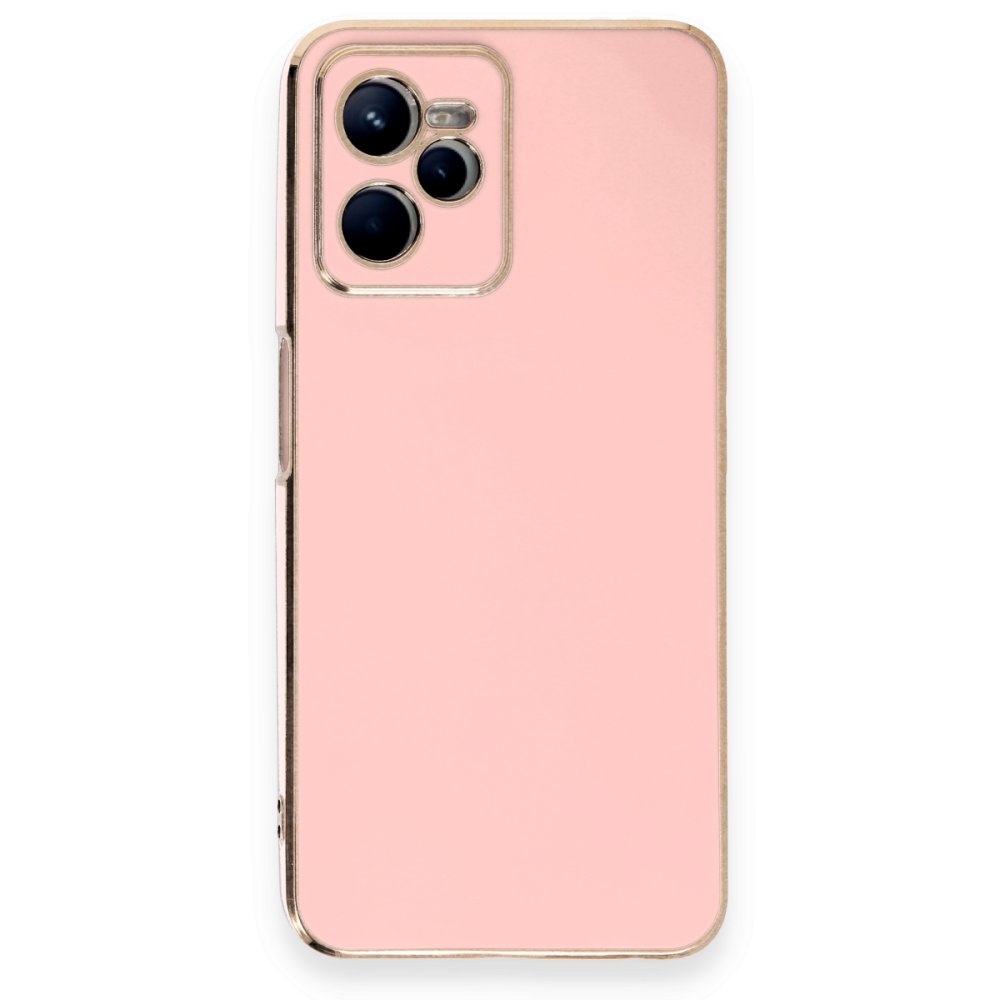 Realme C35 Kılıf Volet Silikon - Pembe  Realme C35 Kılıf Volet Silikon - Pembe