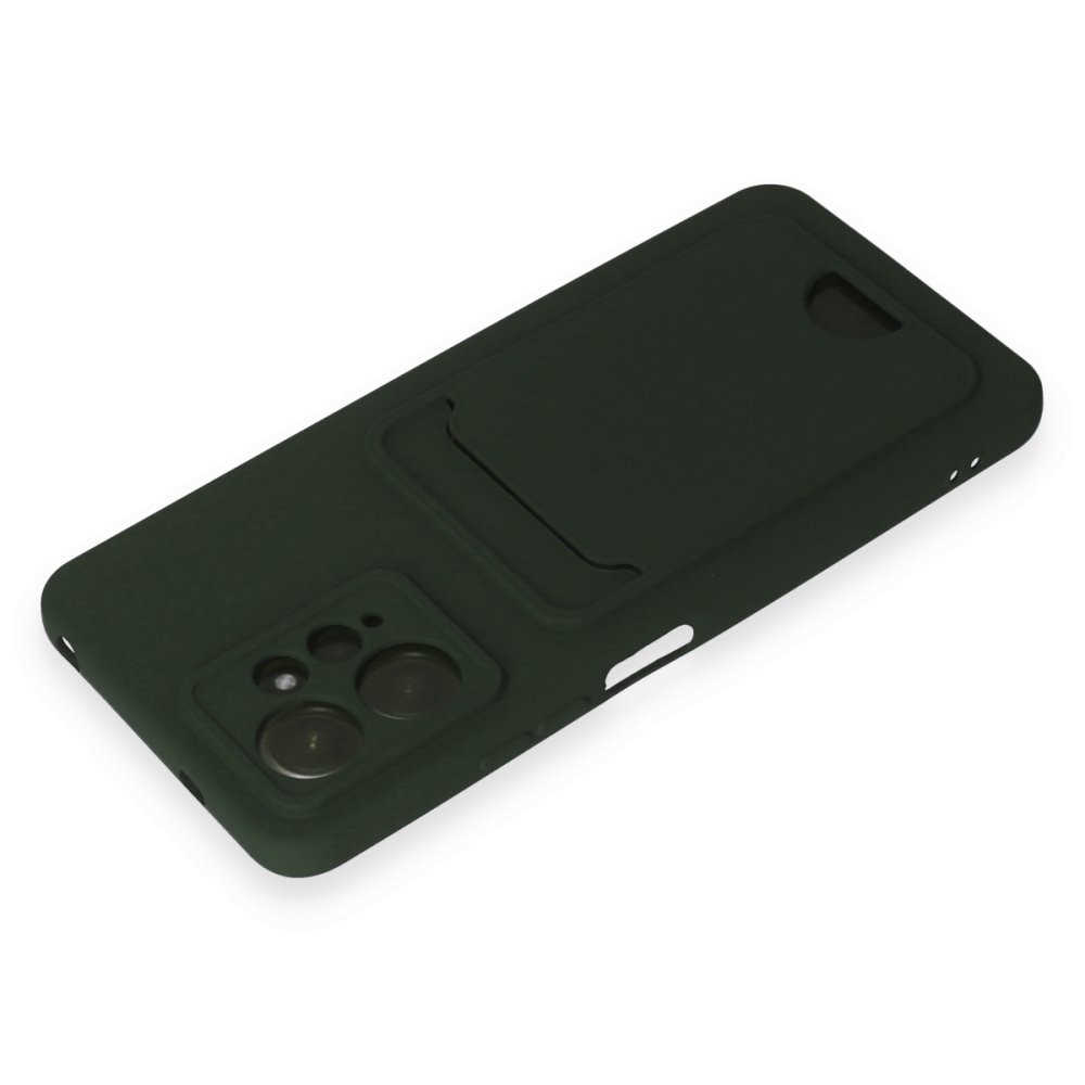 Redmi Note 12 4G Kılıf Kelvin Kartvizitli Silikon - Koyu Yeşil