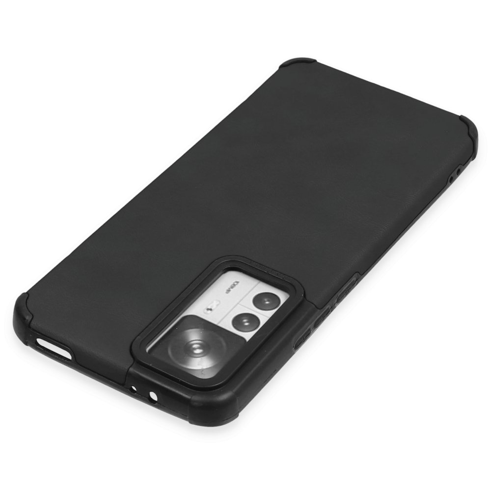  Xiaomi Mi 12T Kılıf Loop Deri Silikon - Siyah