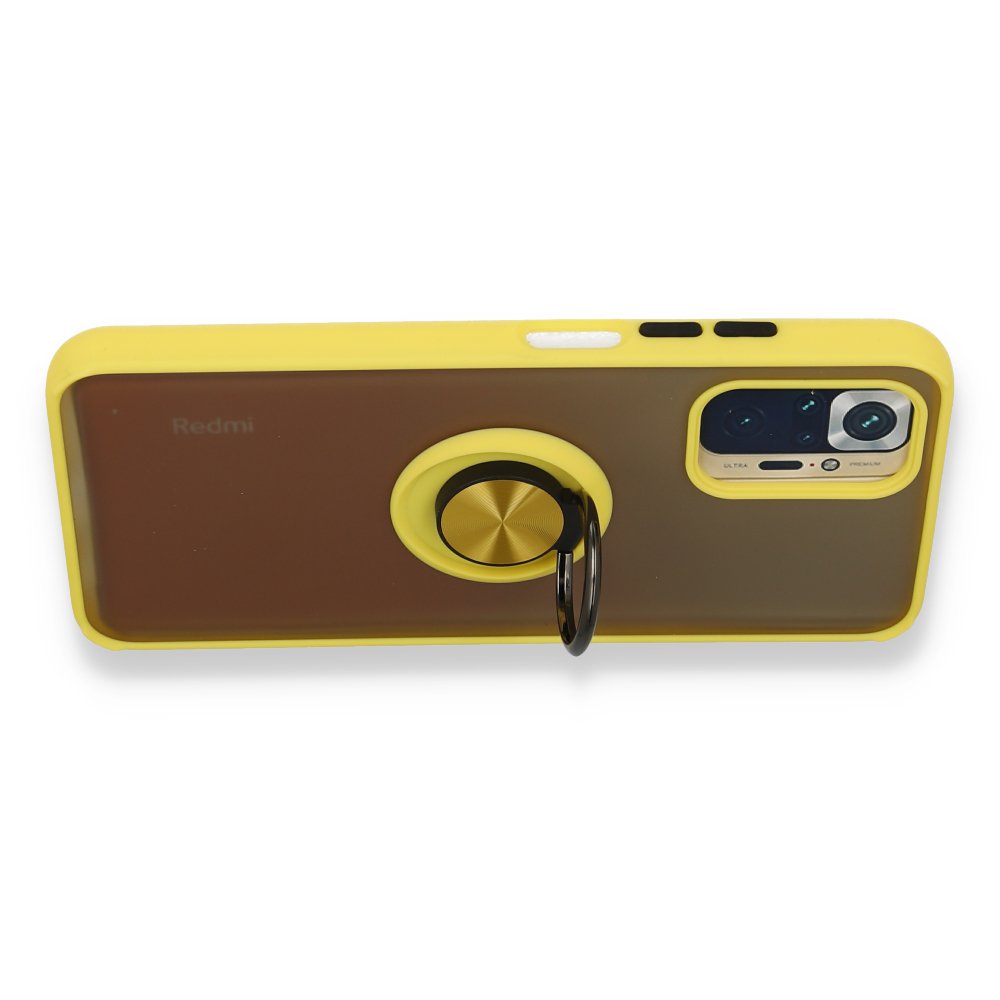Xiaomi Poco M5s Kılıf Montreal Yüzüklü Silikon Kapak - Sarı  Xiaomi Poco M5s Kılıf Montreal Yüzüklü Silikon Kapak - Sarı