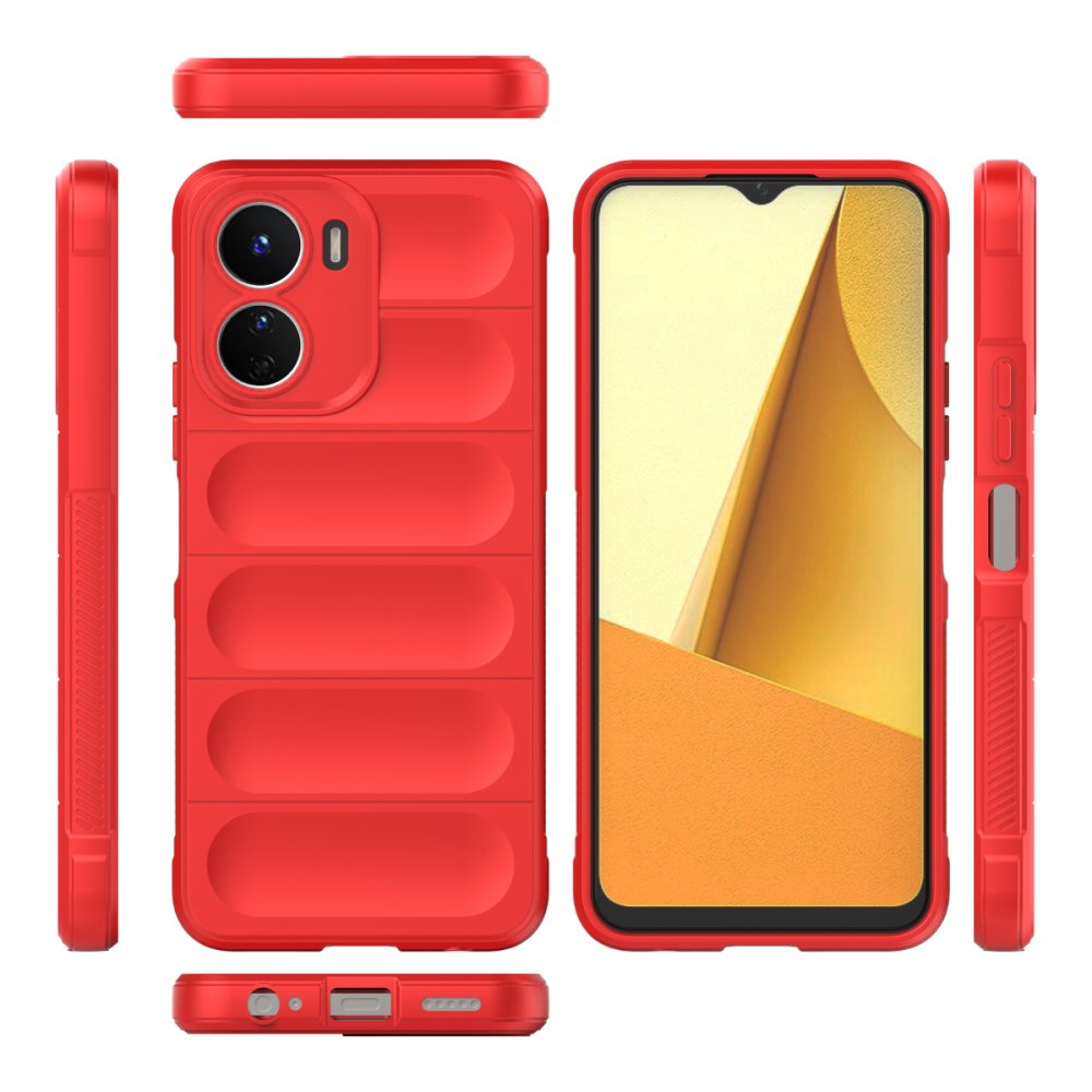 Vivo Y16 Kılıf Optimum Silikon - Kırmızı  Vivo Y16 Kılıf Optimum Silikon - Kırmızı