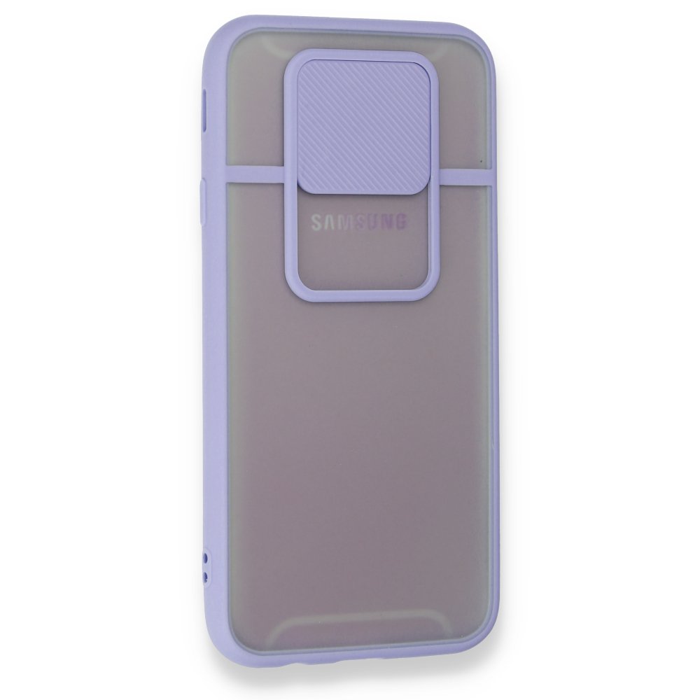  Samsung Galaxy J7 Pro / J730 Kılıf Palm Buzlu Kamera Sürgülü Silikon - Lila