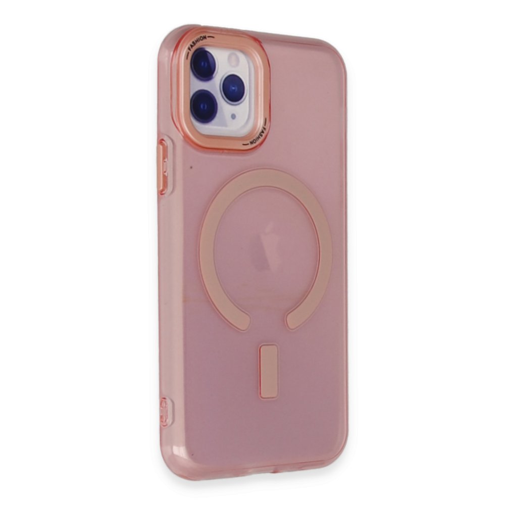  iPhone 11 Pro Max Kılıf Troy Magsafe Kapak - Pembe