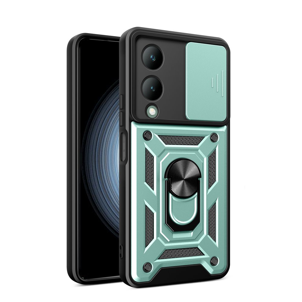 Vivo Y17S Kılıf Pars Lens Yüzüklü Silikon - Yeşil Vivo Y17S Kılıf Pars Lens Yüzüklü Silikon - Yeşil