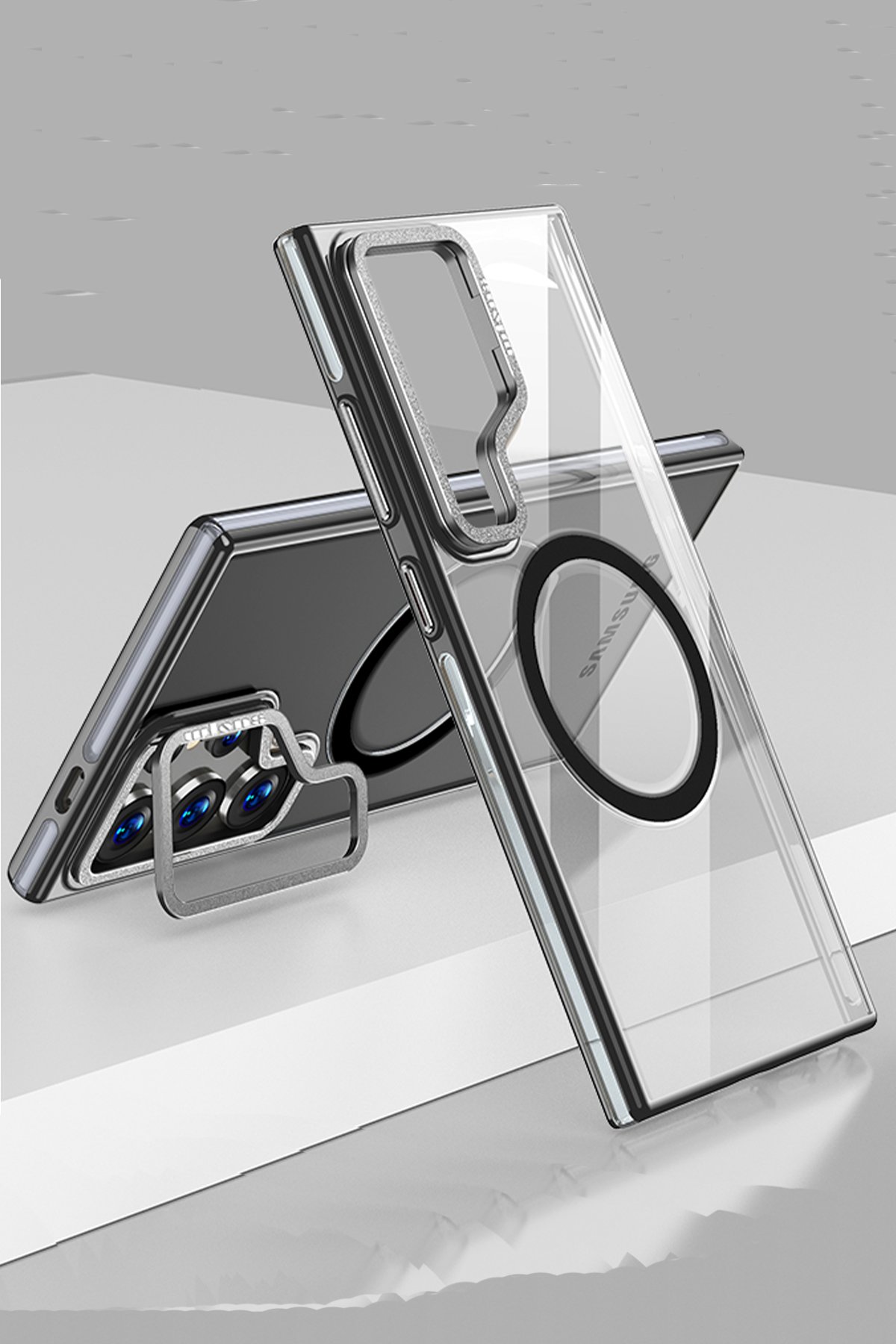 Joko Samsung Galaxy S24 Ultra Crystal Magsafe Kapak - Siyah