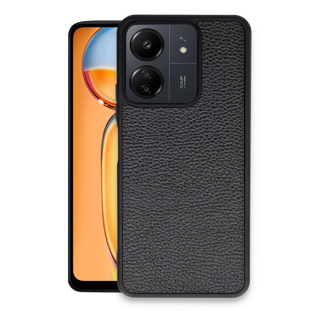  Xiaomi Poco C65 Kılıf Aras Deri Kapak - Siyah