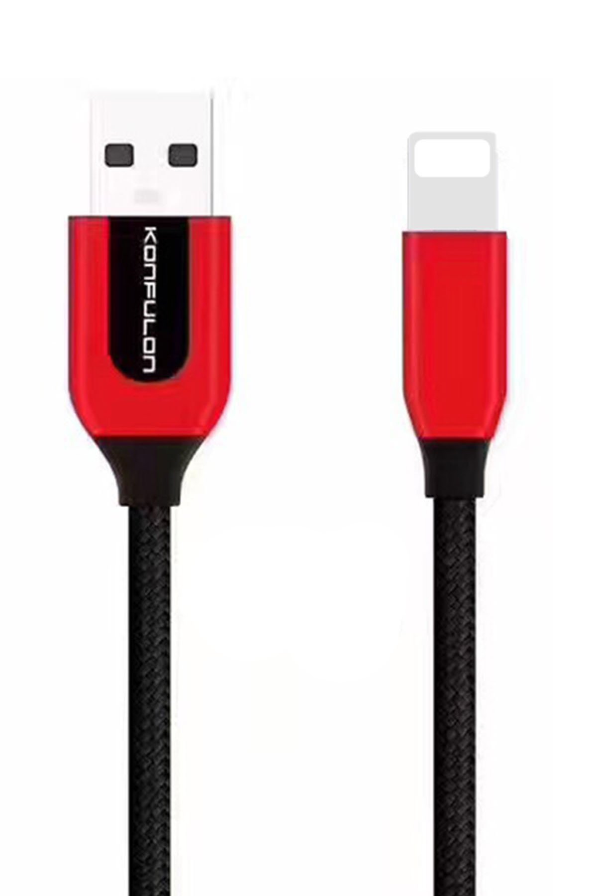Konfulon S51 Lightning Kablo iphone Uyumlu 1M 3A - Kırmızı