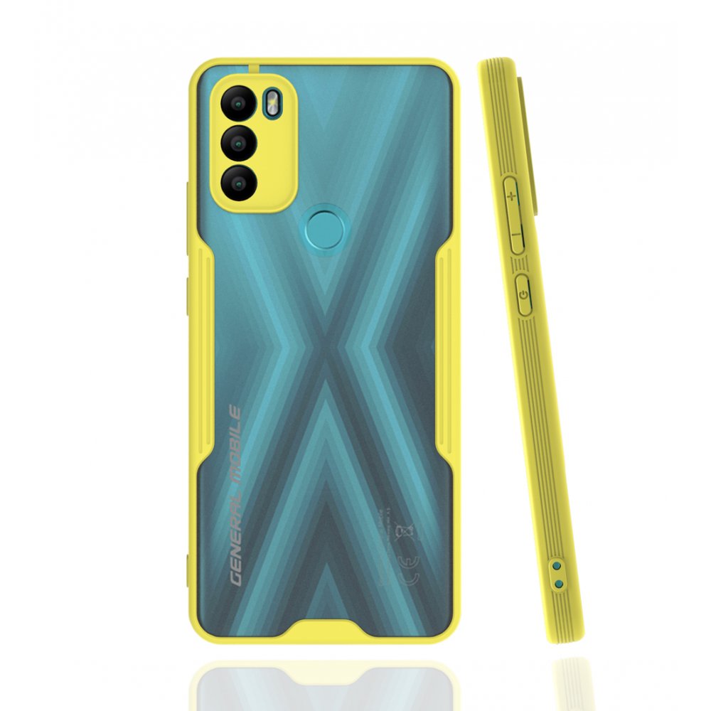  General Mobile GM 21 Plus Kılıf Platin Silikon - Sarı