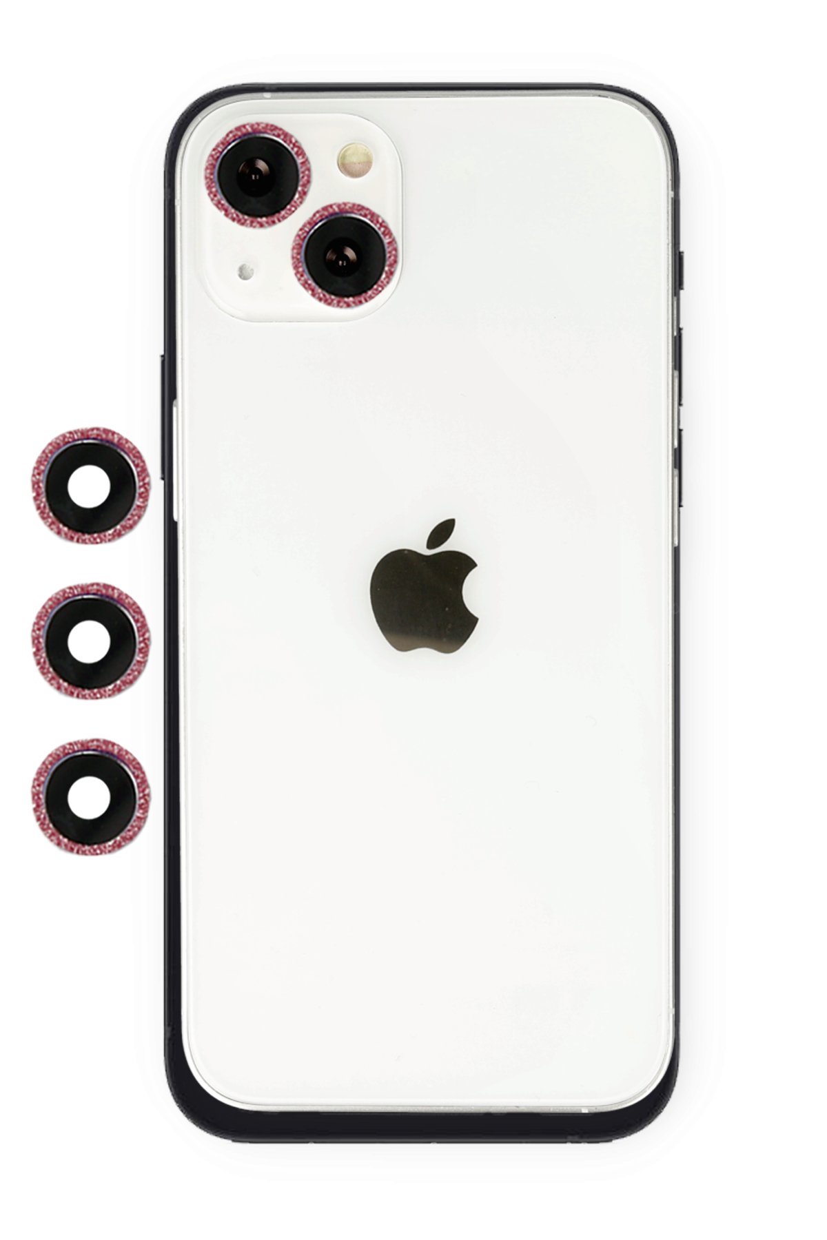 iPhone 14 Plus Shine Kamera Lens - Pembe iPhone 14 Plus Shine Kamera Lens - Pembe