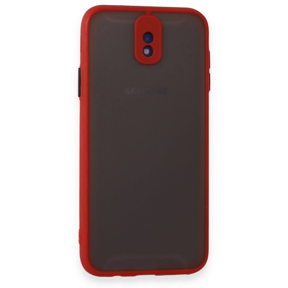  Samsung Galaxy J7 Pro / J730 Kılıf Montreal Silikon Kapak - Kırmızı