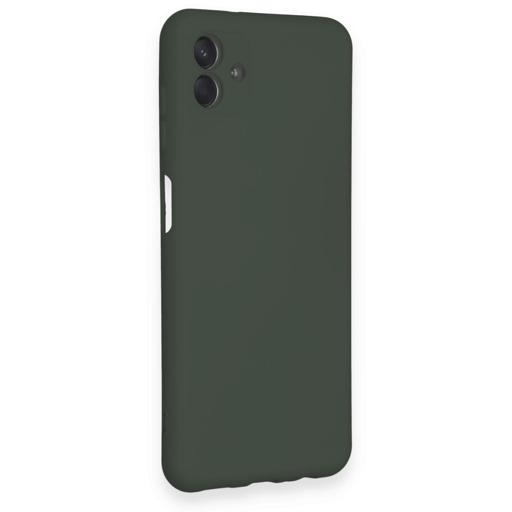  Samsung Galaxy A04 Kılıf Nano içi Kadife Silikon - Koyu Yeşil