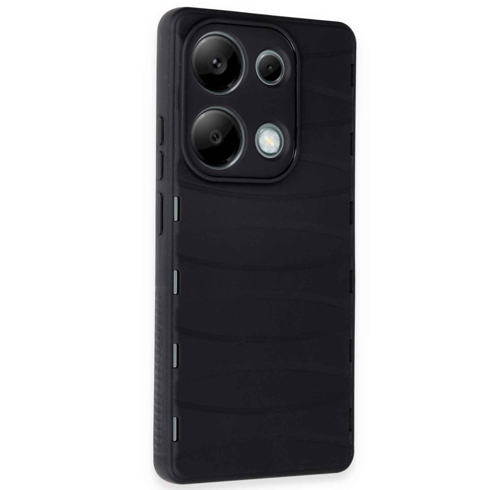  Xiaomi Poco M6 Pro 4G Kılıf Bibercas Silikon Kapak - Siyah