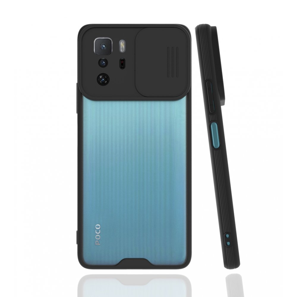  Xiaomi Poco X3 GT Kılıf Platin Kamera Koruma Silikon - Siyah