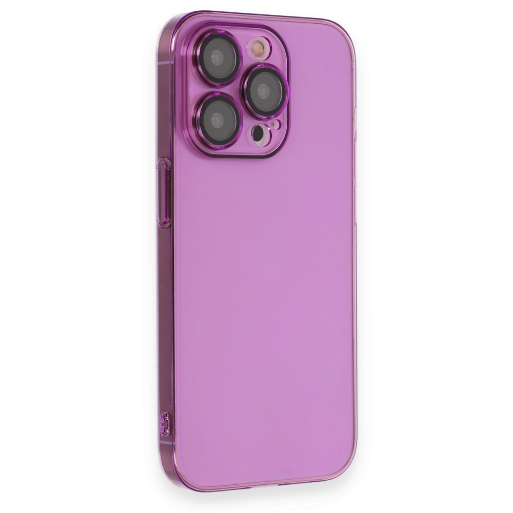  iPhone 14 Pro Max Kılıf Armada Lensli Kapak - Mor