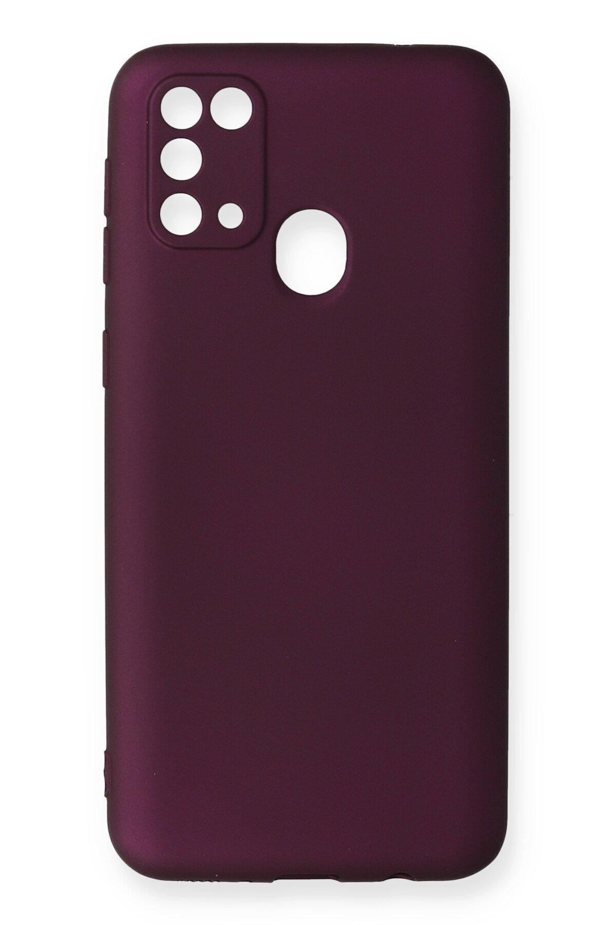  Samsung Galaxy M31 Kılıf First Silikon - Mürdüm