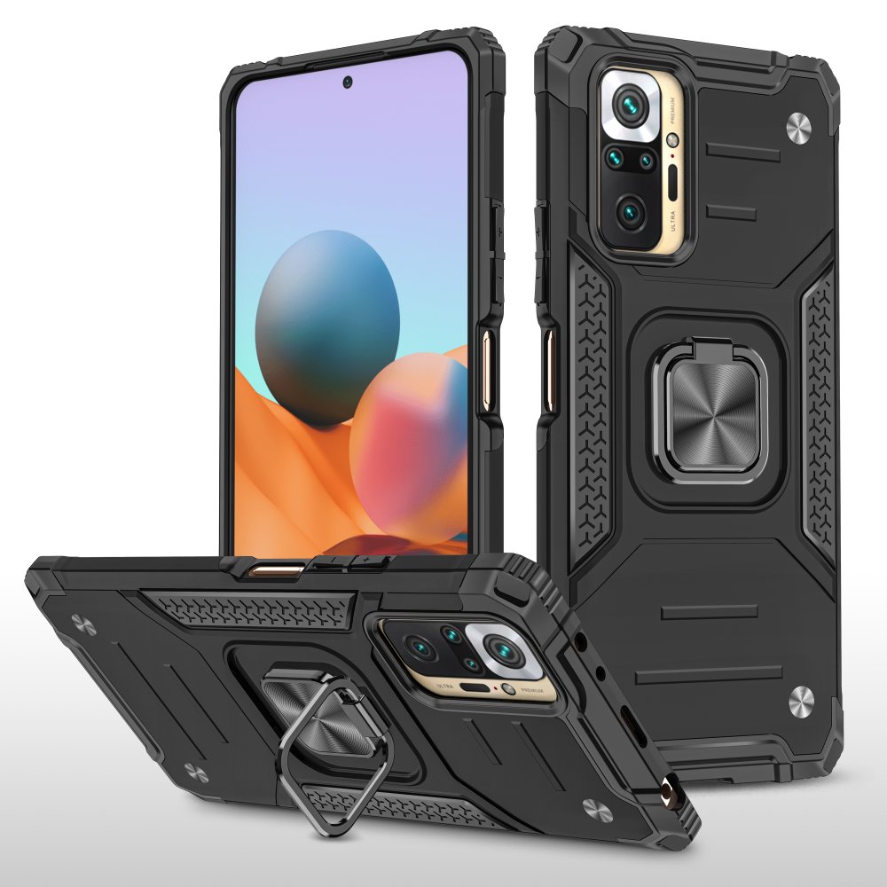 Redmi Note 10 Pro Kılıf Zegna Yüzüklü Silikon Kapak - Siyah