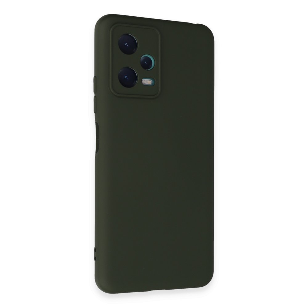 Redmi Note 12 5G Kılıf Nano içi Kadife Silikon - Koyu Yeşil