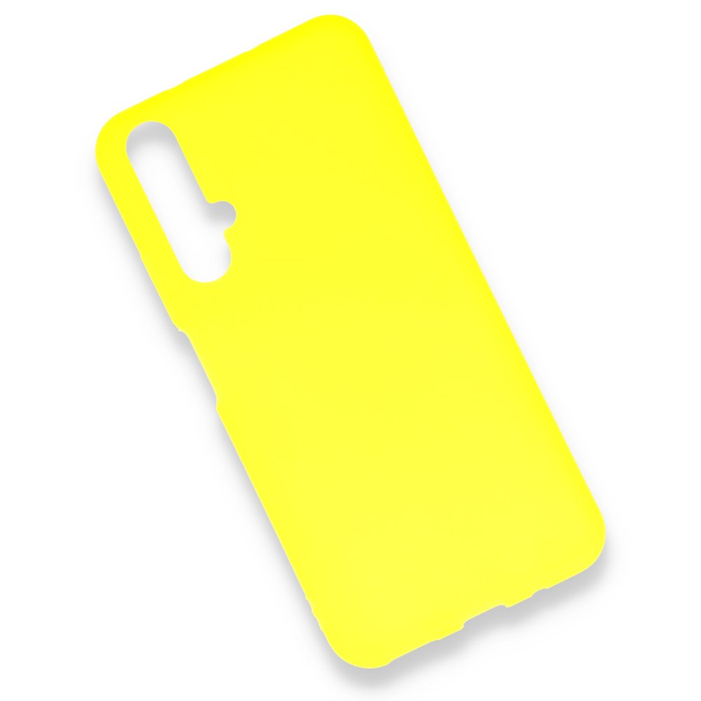 Huawei Nova 5T Kılıf Hopi Silikon - Sarı  Huawei Nova 5T Kılıf Hopi Silikon - Sarı