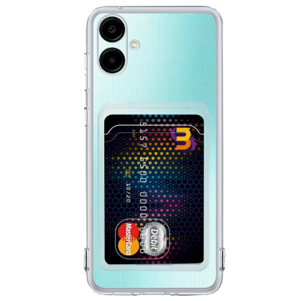  Samsung Galaxy A06 Kılıf Kart Şeffaf Silikon - Şeffaf