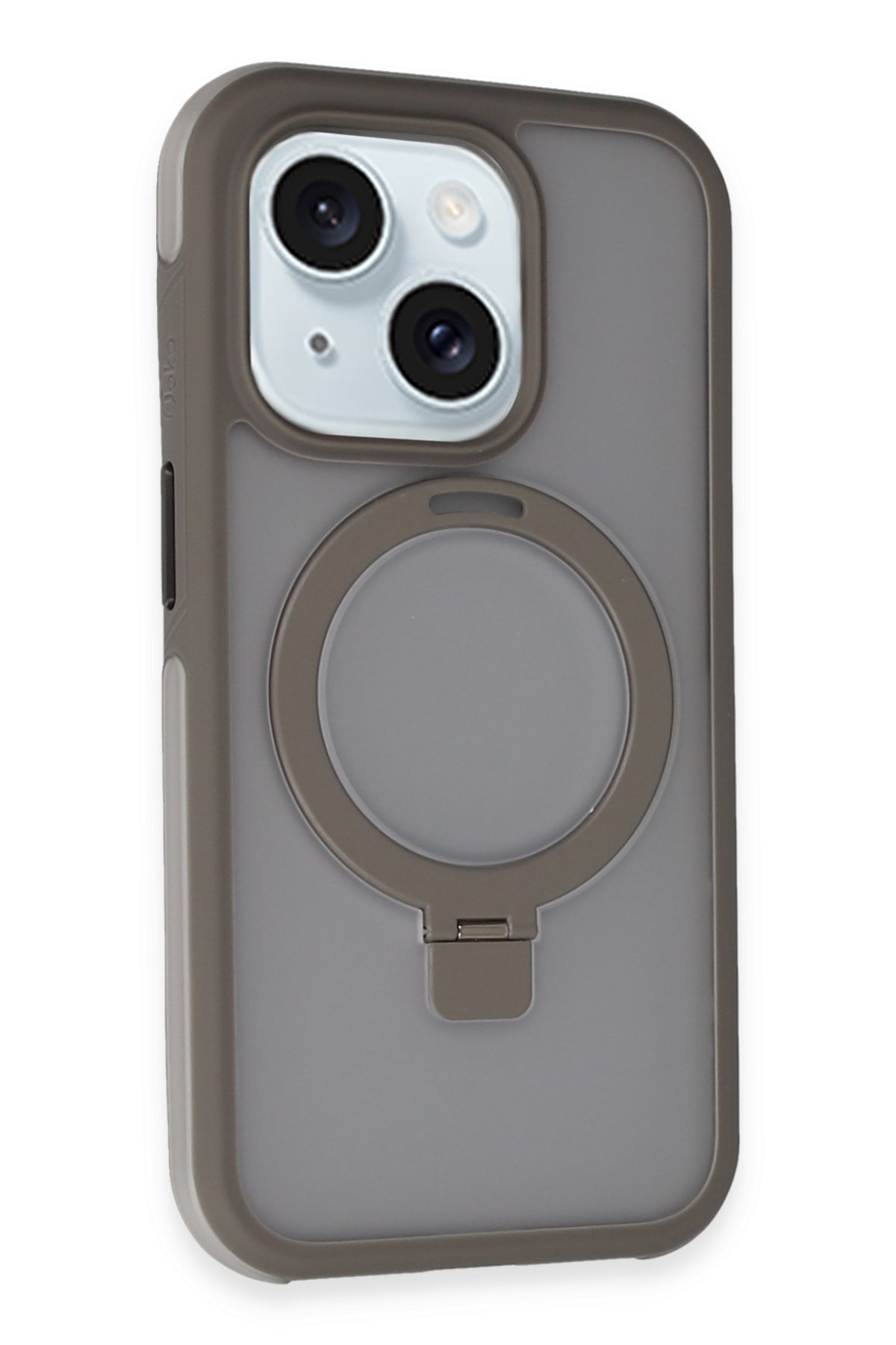 Joko iPhone 15 Zorda Airbag Magsafe Standlı Kapak - Titan Gri Joko iPhone 15 Zorda Airbag Magsafe Standlı Kapak - Titan Gri