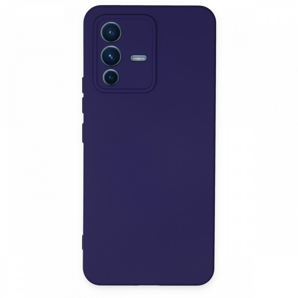 Vivo V23 5G Kılıf Nano içi Kadife Silikon - Mor Vivo V23 5G Kılıf Nano içi Kadife Silikon - Mor