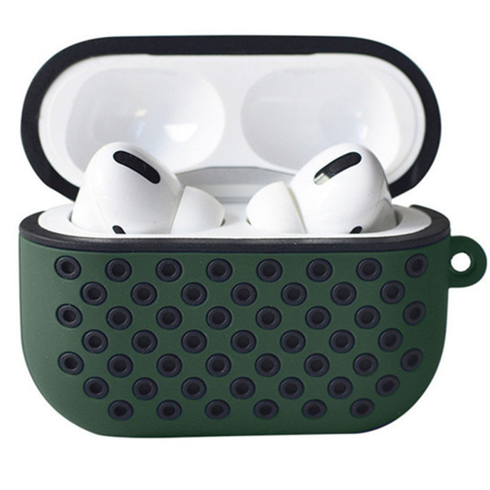 Airpods Pro (1.nesil) Spor Delikli Kılıf - Haki Yeşil-Siyah Airpods Pro (1.nesil) Spor Delikli Kılıf - Haki Yeşil-Siyah
