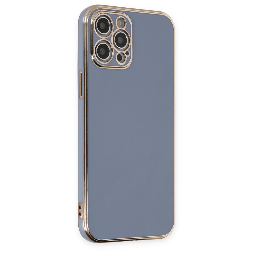  iPhone 12 Pro Max Kılıf Volet Silikon - Mavi