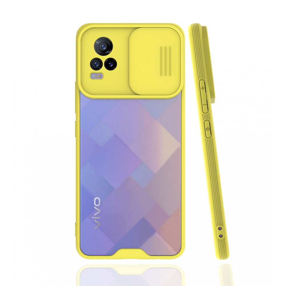  Vivo V21e Kılıf Platin Kamera Koruma Silikon - Sarı