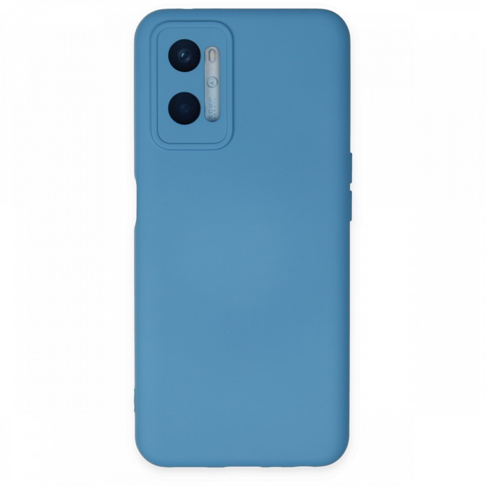 Oppo A96 Kılıf Nano içi Kadife Silikon - Mavi Oppo A96 Kılıf Nano içi Kadife Silikon - Mavi