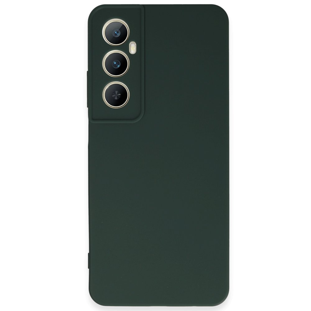 Realme C65 Kılıf First Silikon - Koyu Yeşil  Realme C65 Kılıf First Silikon - Koyu Yeşil