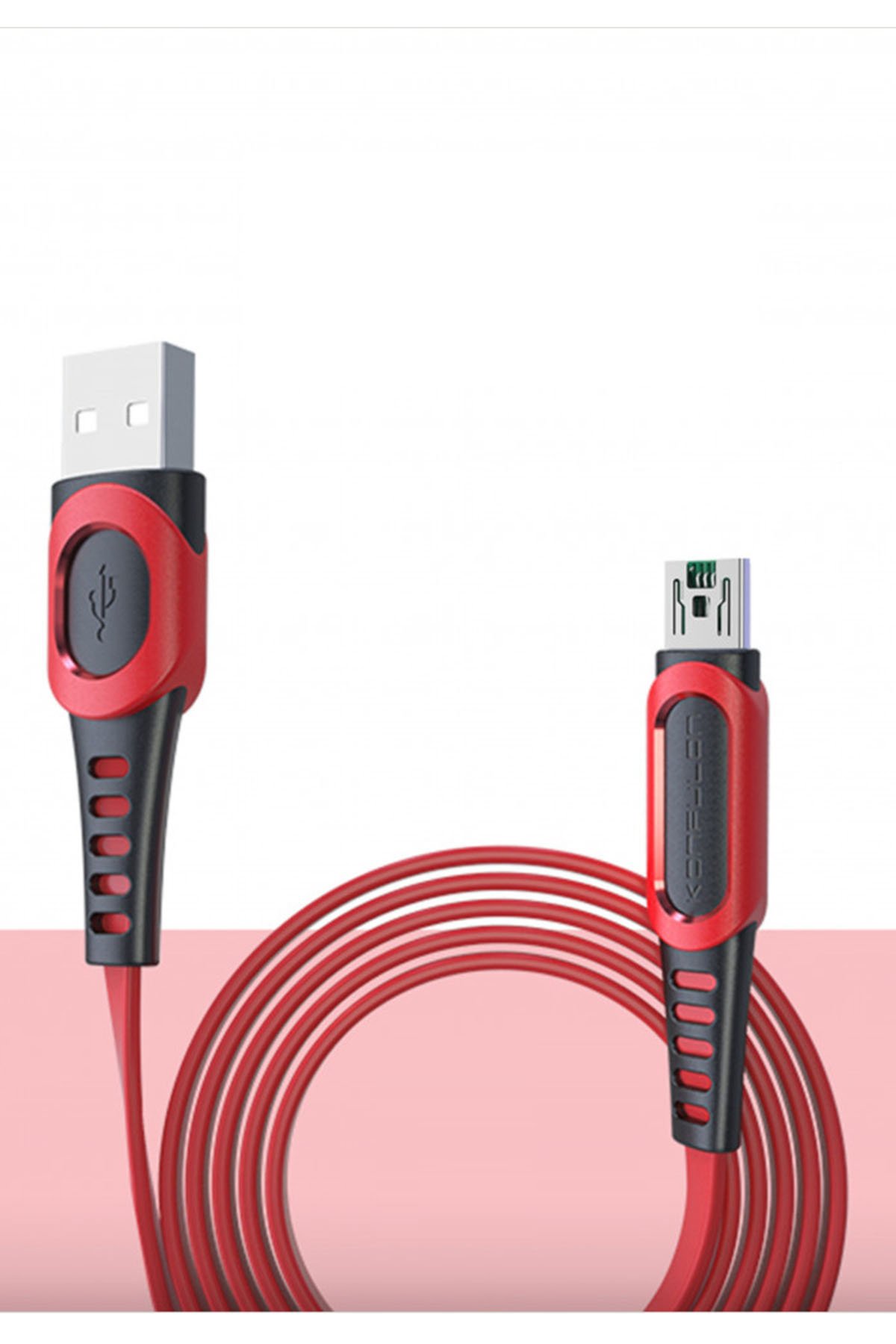 Konfulon DC24 Micro USB Kablo 1.2M 4A - Kırmızı Konfulon DC24 Micro USB Kablo 1.2M 4A - Kırmızı