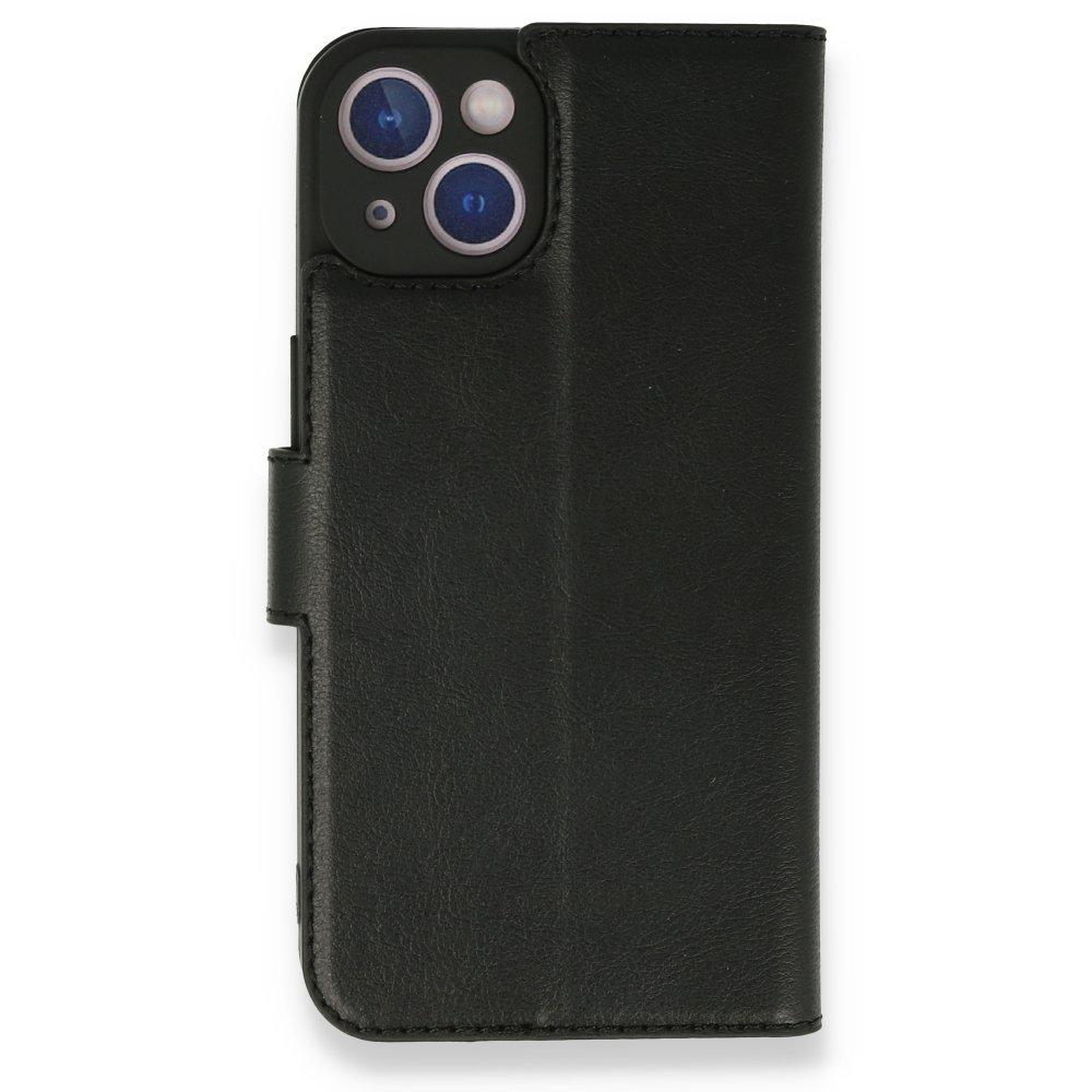  iPhone 14 Kılıf Trend S Plus Kapaklı Kılıf - Siyah