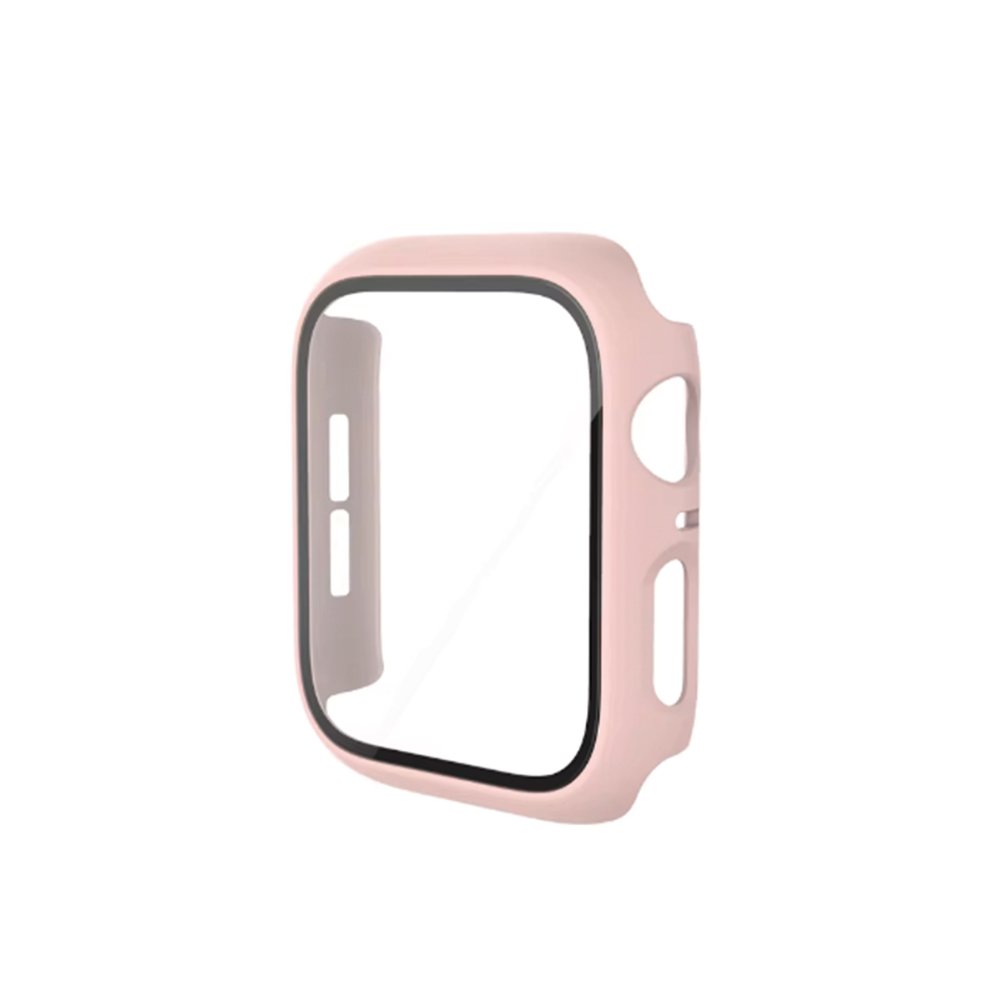  Apple Watch 44mm Camlı Kasa Ekran Koruyucu - Pembe