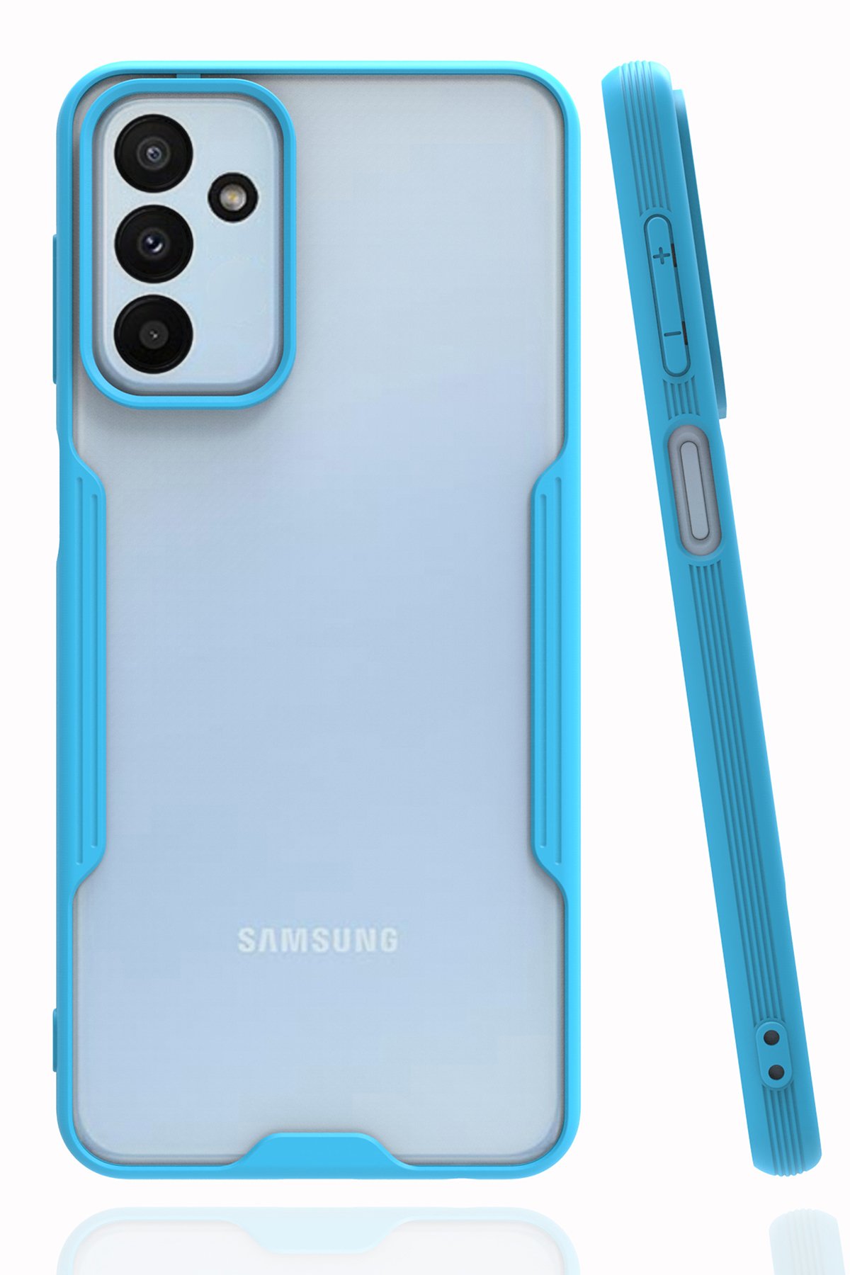  Samsung Galaxy M23 Kılıf Platin Silikon - Mavi